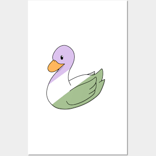 Pastel Genderqueer Duck Posters and Art